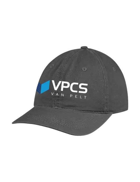 Garment Washed Unstructured Twill Charcoal Cap w/VPCS Logo