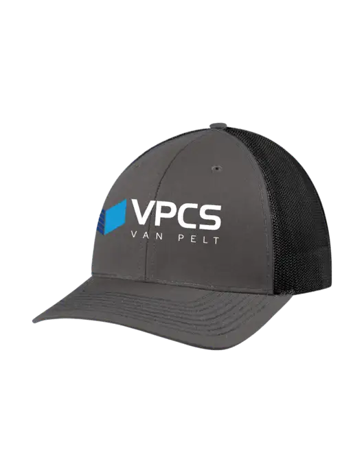 Richardson Adjustable Snapback Original 112 Trucker Cap Dark Grey w/Black Mesh w/VPCS Logo