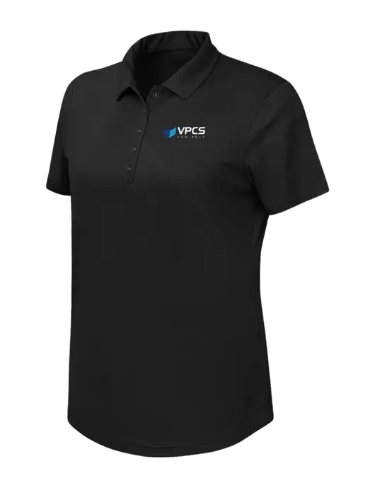 Callaway Womens Birdseye Black Polo w/VPCS Logo