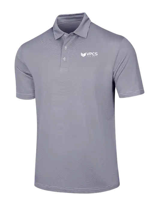 Callaway Navy Fine Line Stripe Polo w/VPCS Logo