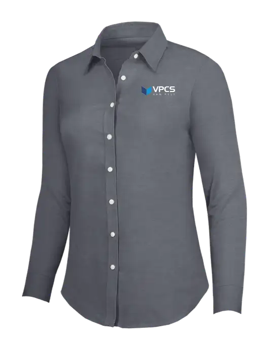 Dark Grey Womens SuperPro Oxford Shirt w/VPCS Logo
