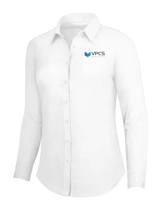 White Womens SuperPro Oxford Shirt w/VPCS Logo