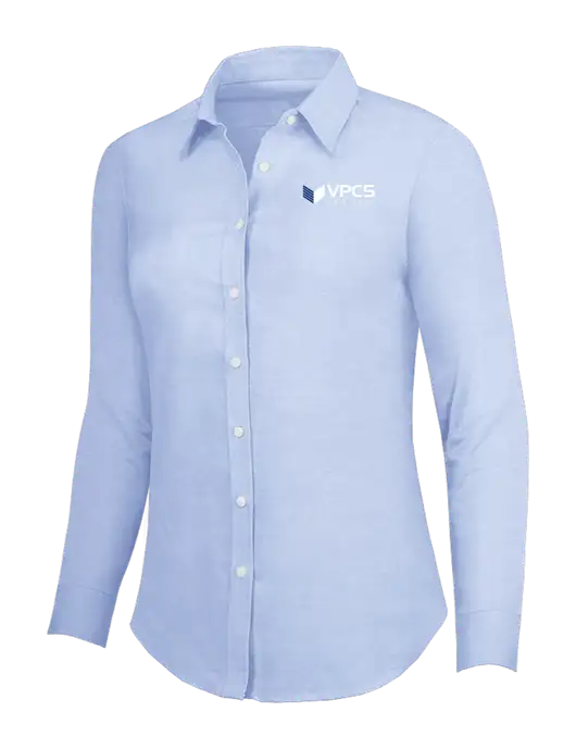 Light Blue Womens SuperPro Oxford Shirt w/VPCS Logo