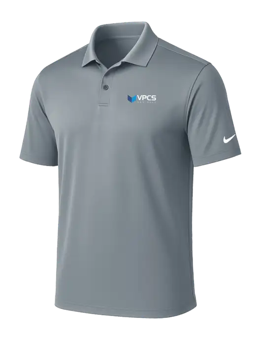 NIKE Medium Grey Victory Solid Polo w/VPCS Logo