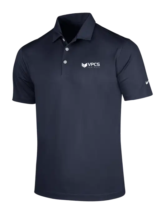 NIKE Dark Navy Dri-Fit Vertical Mesh Polo w/VPCS Logo