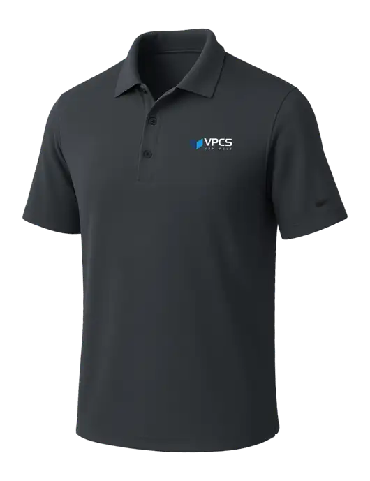 NIKE Dark Grey Dri-Fit Micro Pique Polo w/VPCS Logo