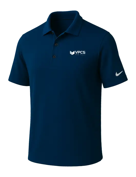 NIKE Navy Dri-Fit Micro Pique Polo w/VPCS Logo