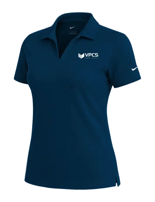 NIKE Navy Womens Dri-Fit Micro Pique Polo w/VPCS Logo