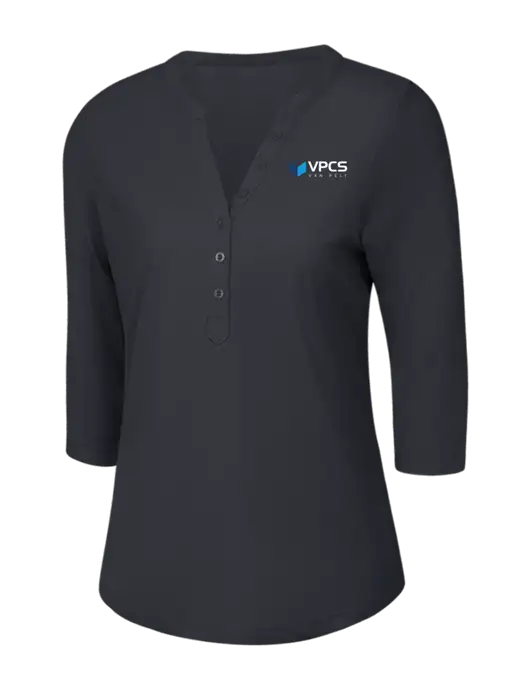 OGIO Charcoal Grey Jewel Henley w/VPCS Logo