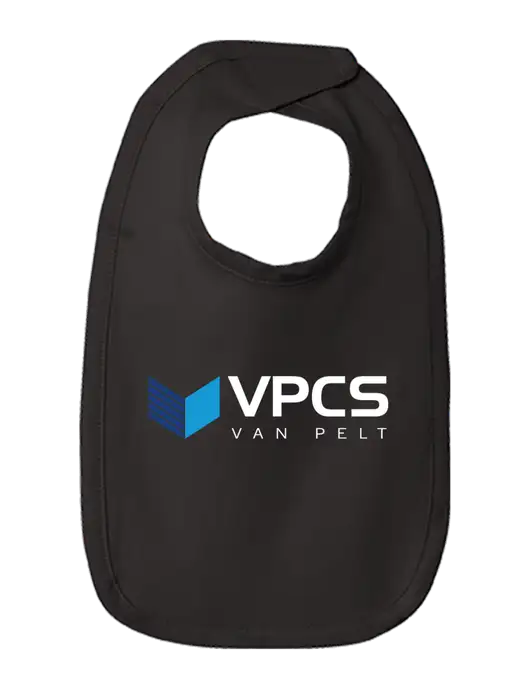 Rabbit Skins Black Infant Premium Jersey Bib w/VPCS Logo