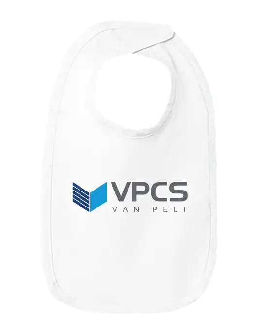 Rabbit Skins White Infant Premium Jersey Bib w/VPCS Logo