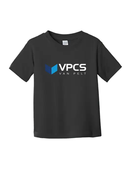 Rabbit Skins Black Toddler Fine Jersey Tee w/VPCS Logo