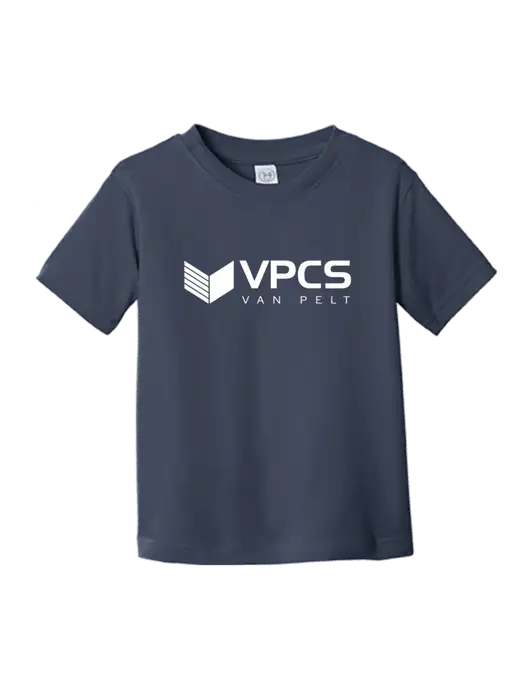 Rabbit Skins Navy Toddler Fine Jersey Tee w/VPCS Logo