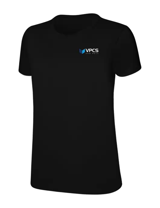 Womens Ring Spun Jet Black 4.5 oz T-Shirt w/VPCS Logo