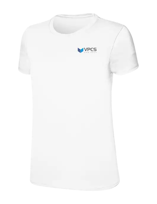 Womens Ring Spun White 4.5 oz T-Shirt w/VPCS Logo