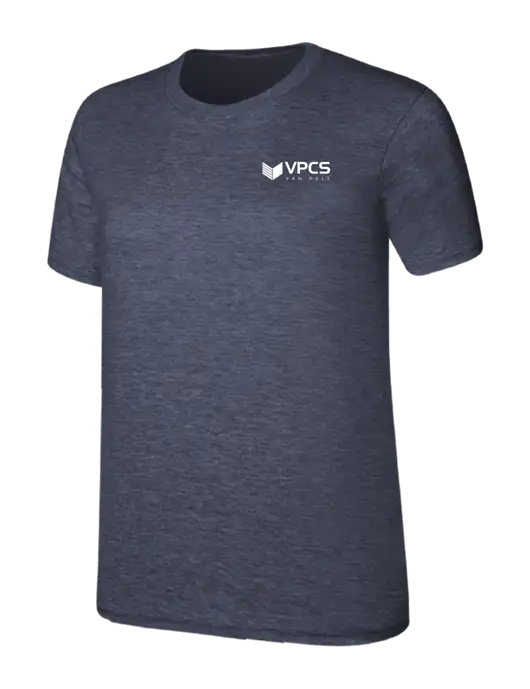 Womens Ring Spun Heather Navy 4.5 oz T-Shirt w/VPCS Logo