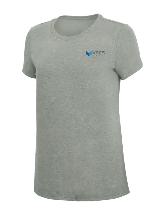 Womens Simply Soft Grey Frost 4.5oz  Poly/Combed Ring Spun Cotton T-Shirt w/VPCS Logo
