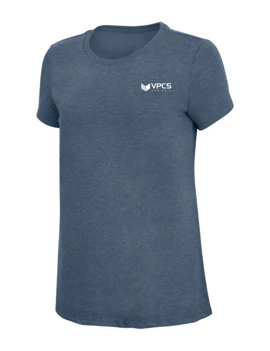 Womens Simply Soft Navy Frost 4.5oz  Poly/Combed Ring Spun Cotton T-Shirt w/VPCS Logo