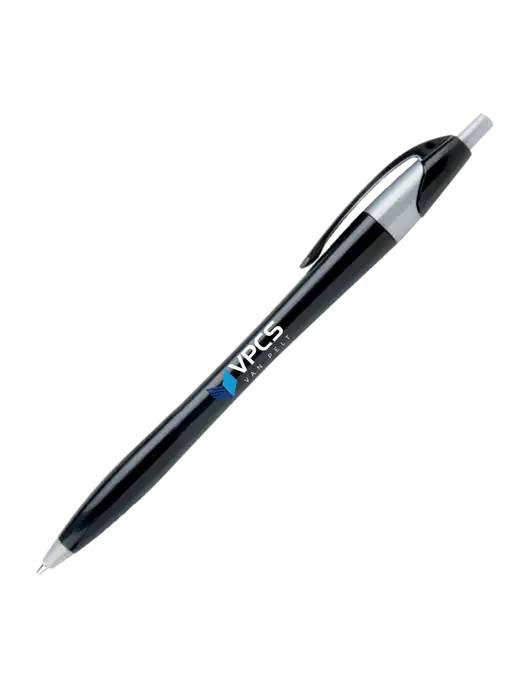 Novella Black/Silver Corporate Pen - Blue Ink w/VPCS Logo
