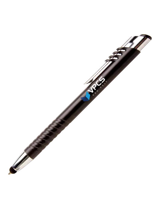 Schirhart Black Stylus Pen - Blue Ink w/VPCS Logo