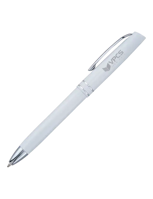 White Anguilla Black Ink Pen w/VPCS Logo