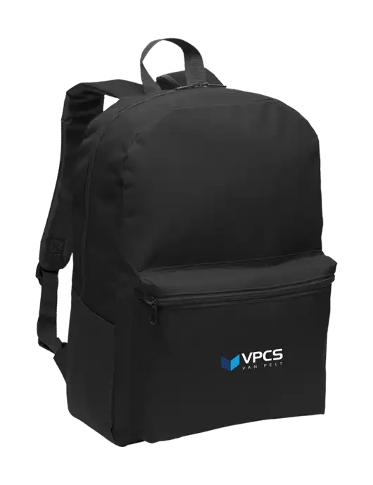 Casual Black Lightweight Laptop Backpack w/VPCS Logo