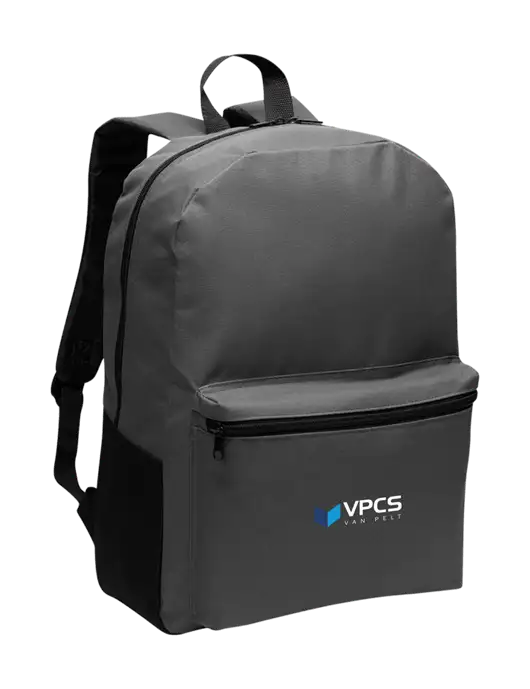 Casual Dark Charcoal Lightweight Laptop Backpack w/VPCS Logo