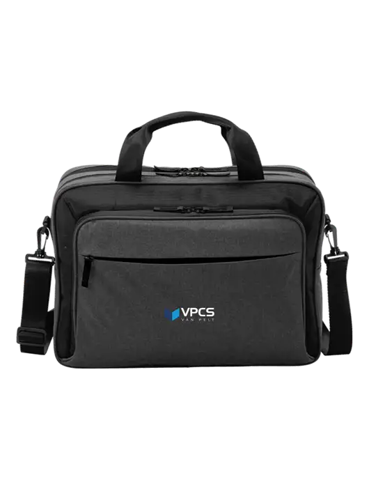 Travel Exec Graphite Heather/Black Laptop Briefcase w/VPCS Logo