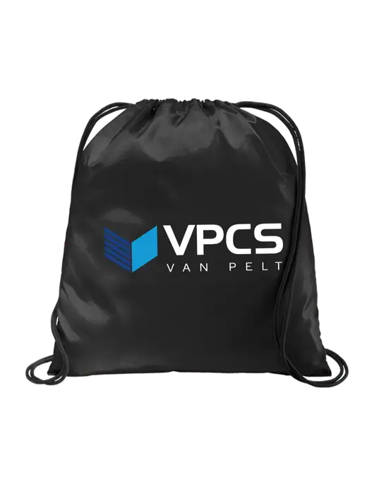Drawstring  Black Cinch Pack w/VPCS Logo