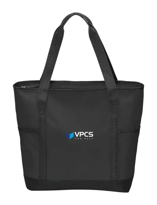 On the Go Black/Black Tote w/VPCS Logo