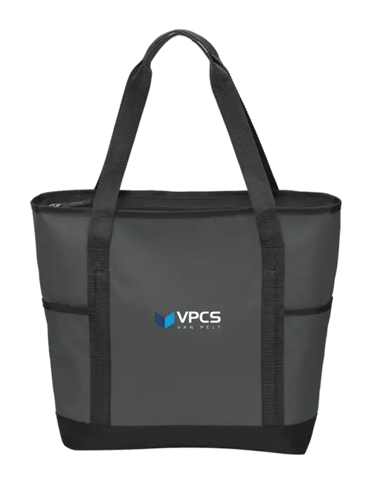 On the Go Charcoal/Black Tote  w/VPCS Logo