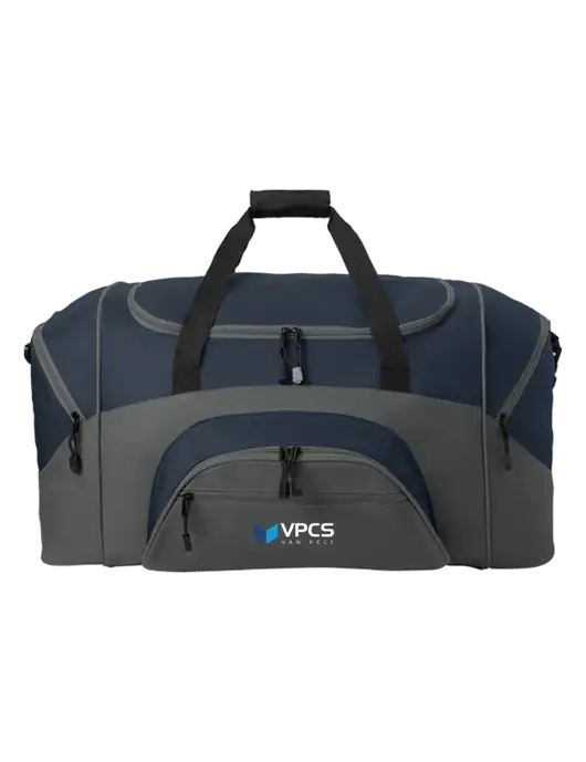 Standard Colorblock Navy/Dark Grey Sport Duffel w/VPCS Logo