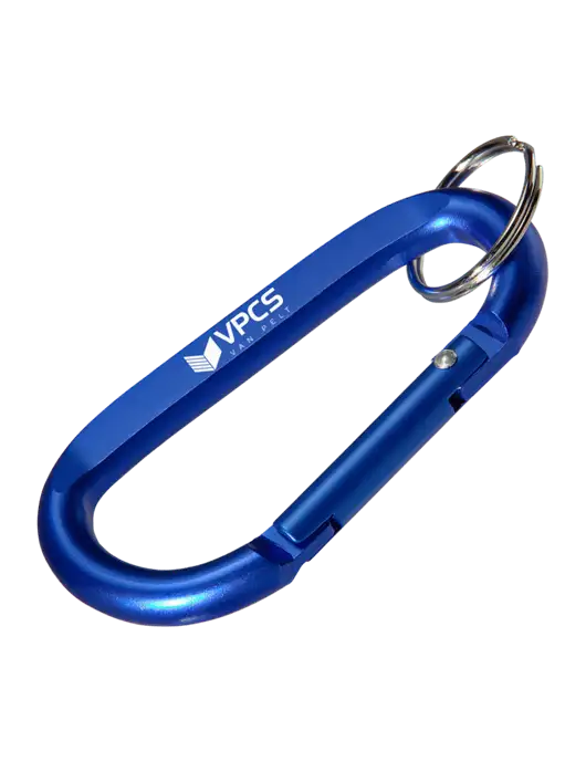 Blue Carabiner & Key Ring w/VPCS Logo