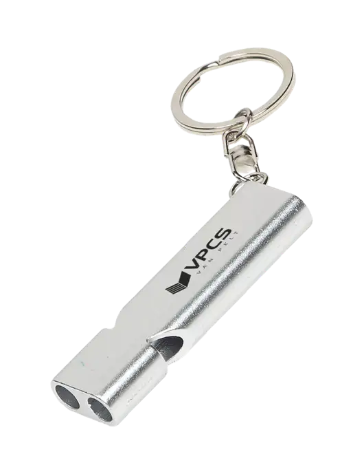 Quick Alert Silver Safety Whistle w/VPCS Logo