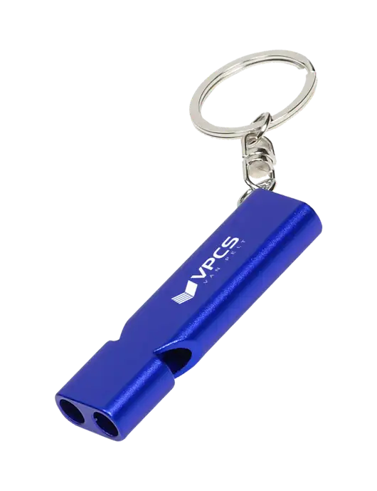 Quick Alert Blue Safety Whistle w/VPCS Logo