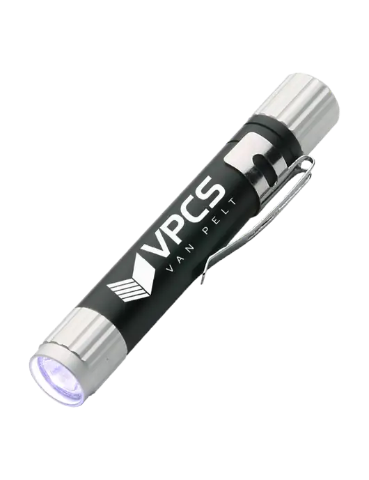 Black Aluminum LED Penlight w/VPCS Logo