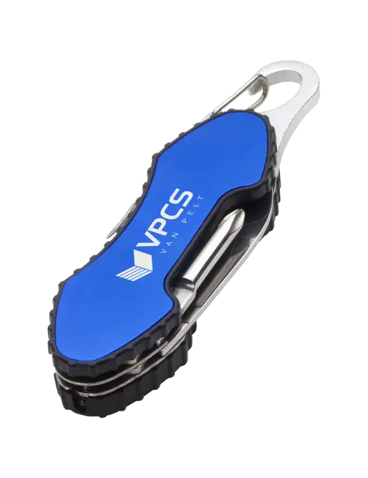 Blue 6 in 1 Tool with Carabiner w/VPCS Logo