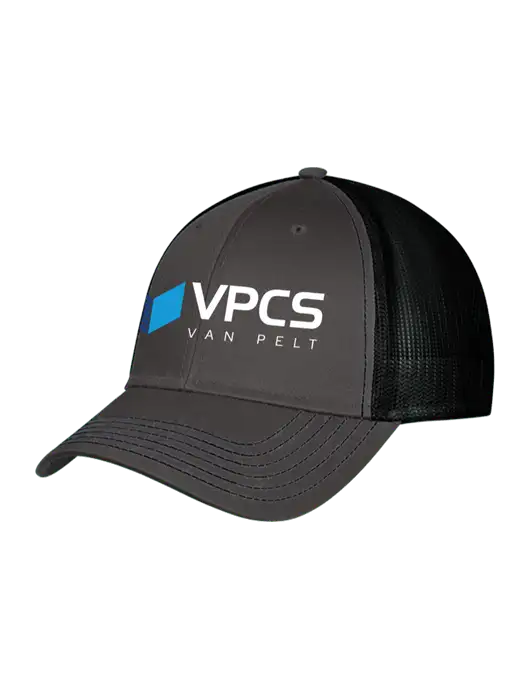 Charcoal & Black Mesh Trucker Cap Snap Back w/VPCS Logo