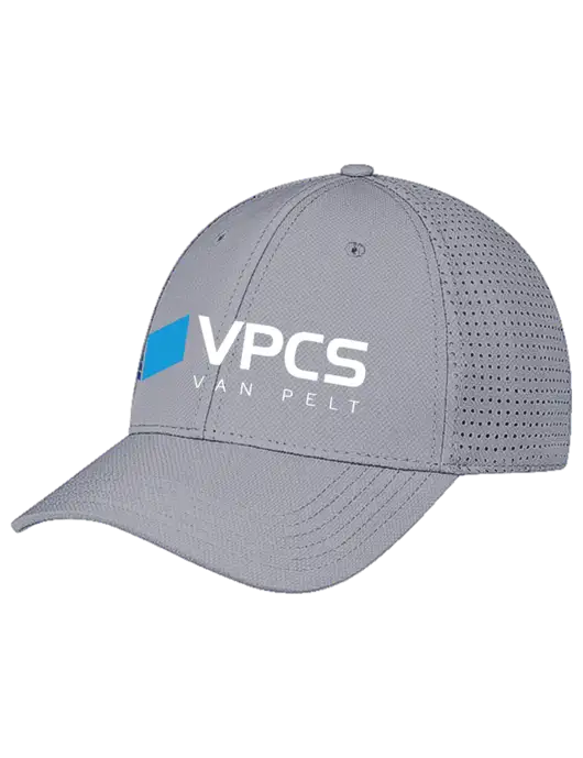 Grey Performance Stretchable Cap Hook & Loop w/VPCS Logo