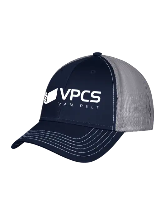 Navy & Grey Mesh Trucker Cap Snap Back w/VPCS Logo