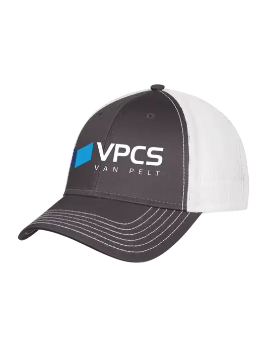 Dark Grey/White Mesh Trucker Cap Snap Back w/VPCS Logo