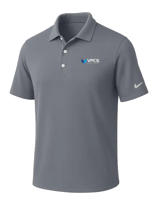 NIKE Medium Grey Dri-Fit Micro Pique Polo w/VPCS Logo