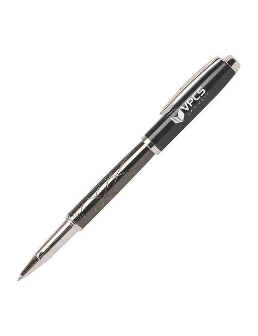 Modernist Black Rollerball Pen - Black Ink w/VPCS Logo