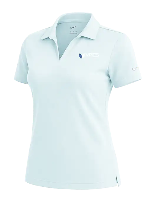 NIKE Very Light Blue Womens Dri-Fit Micro Pique Polo w/VPCS Logo
