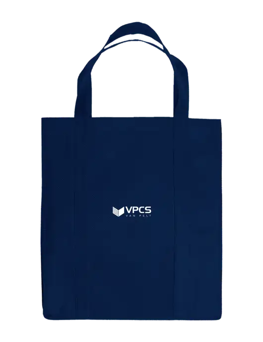 Eco Reusable Jumbo Navy Blue Shopping Bag w/VPCS Logo
