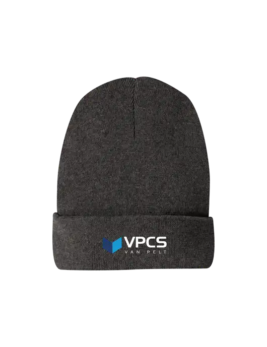Recycled Charcoal Heather Beanie w/VPCS Logo