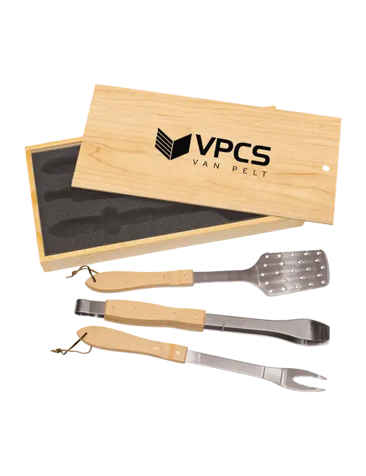 Wood BBQ Gift Set w/VPCS Logo