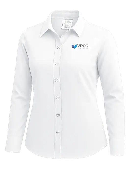 Brooks Brothers Womens White Wrinkle-Free Stretch Nailhead Shirt w/VPCS Logo