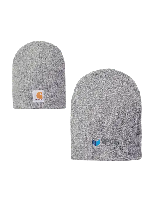 Carhartt Light Grey Heather Acrylic Knit Hat w/VPCS Logo