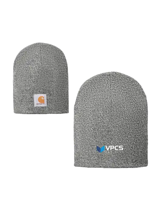 Carhartt Medium Grey Heather Acrylic Knit Hat w/VPCS Logo